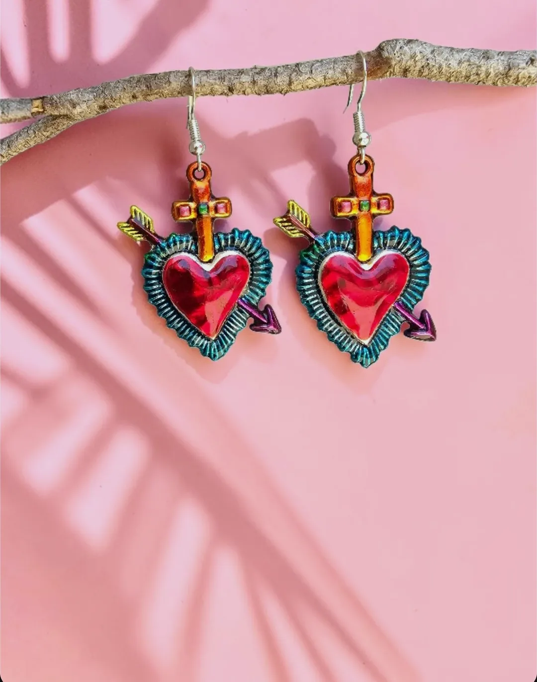 Pendientes Coeur Sacré – La corona de Elvis – taille Taille unique 4