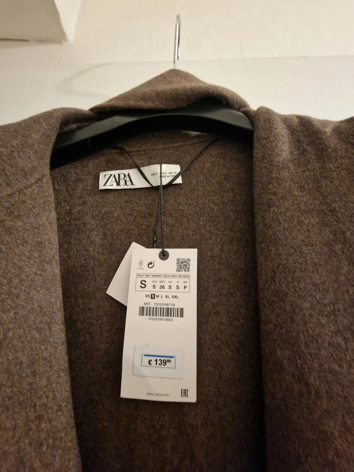 Manteau – Zara – taille S / 36 / 8 5