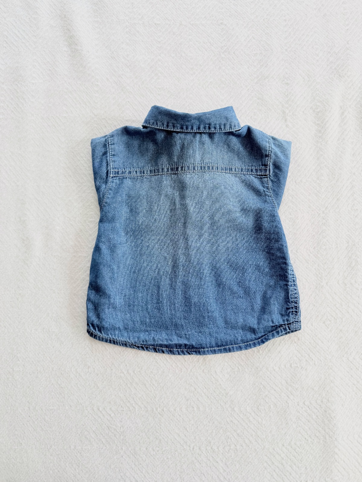 Chemise fine bleu manches longues 6 mois Obaïbi  – Obaïbi – taille 6 mois 3