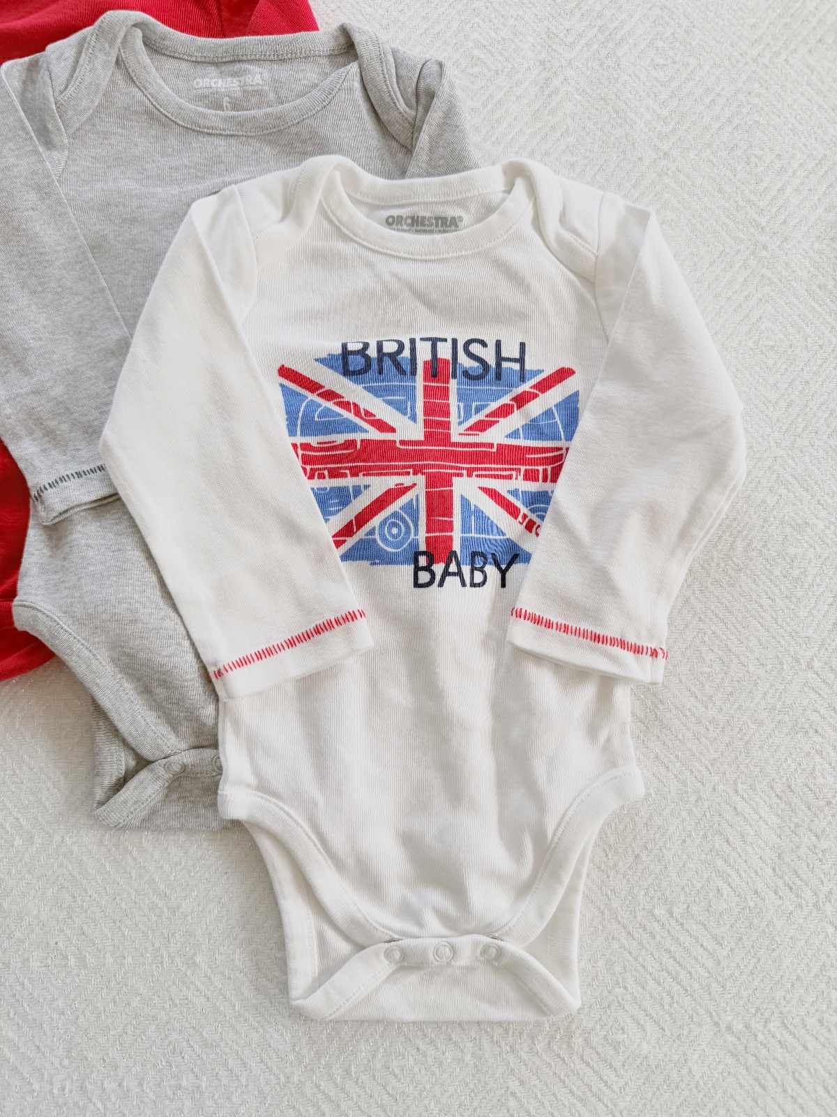 Bodies manches longues London bleu blanc rouge Orchestra 6 mois – Orchestra – taille 6 mois 2