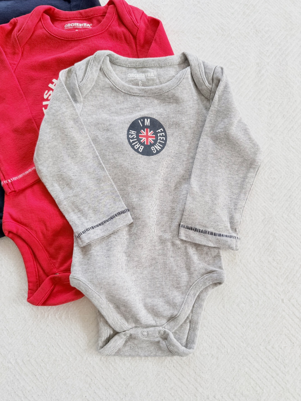 Bodies manches longues London bleu blanc rouge Orchestra 6 mois – Orchestra – taille 6 mois 3
