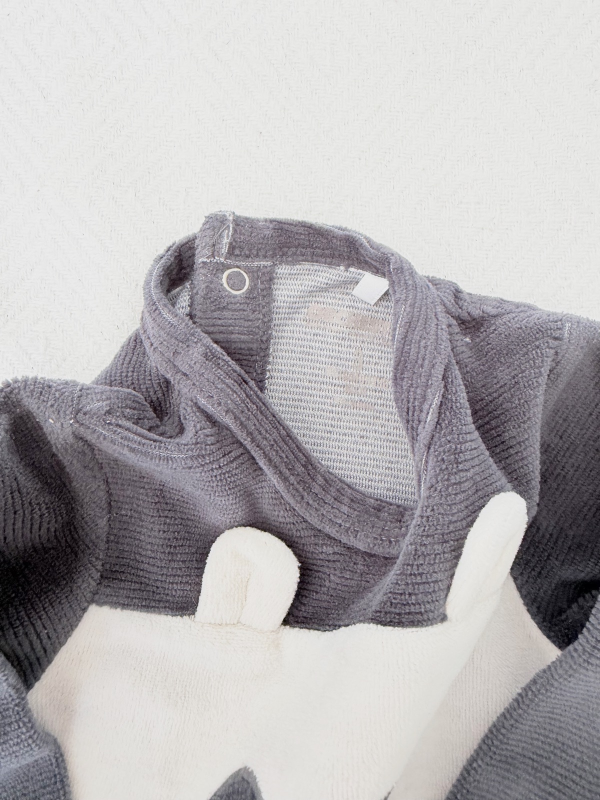Pyjama velours panda noir et blanc Orchestra 3 mois  – Orchestra – taille 3 mois 4