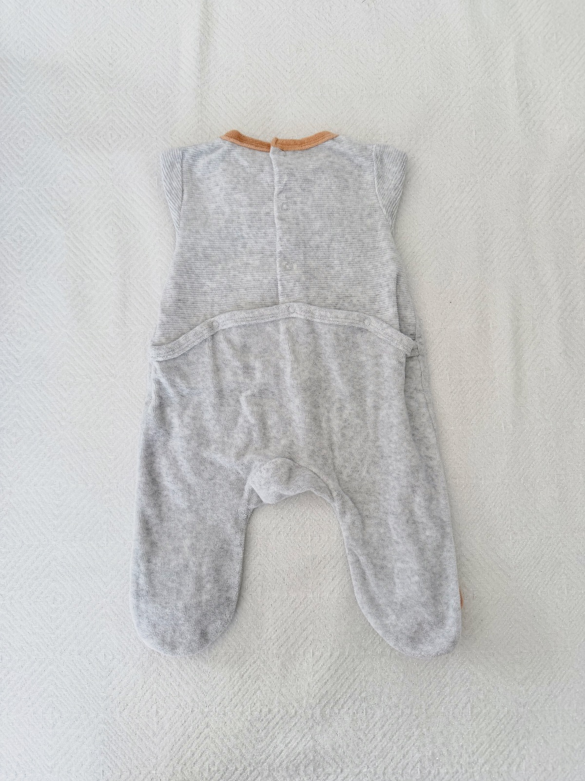 Pyjama velours gris et marron ours Orchestra 3 mois  – Orchestra – taille 3 mois 3