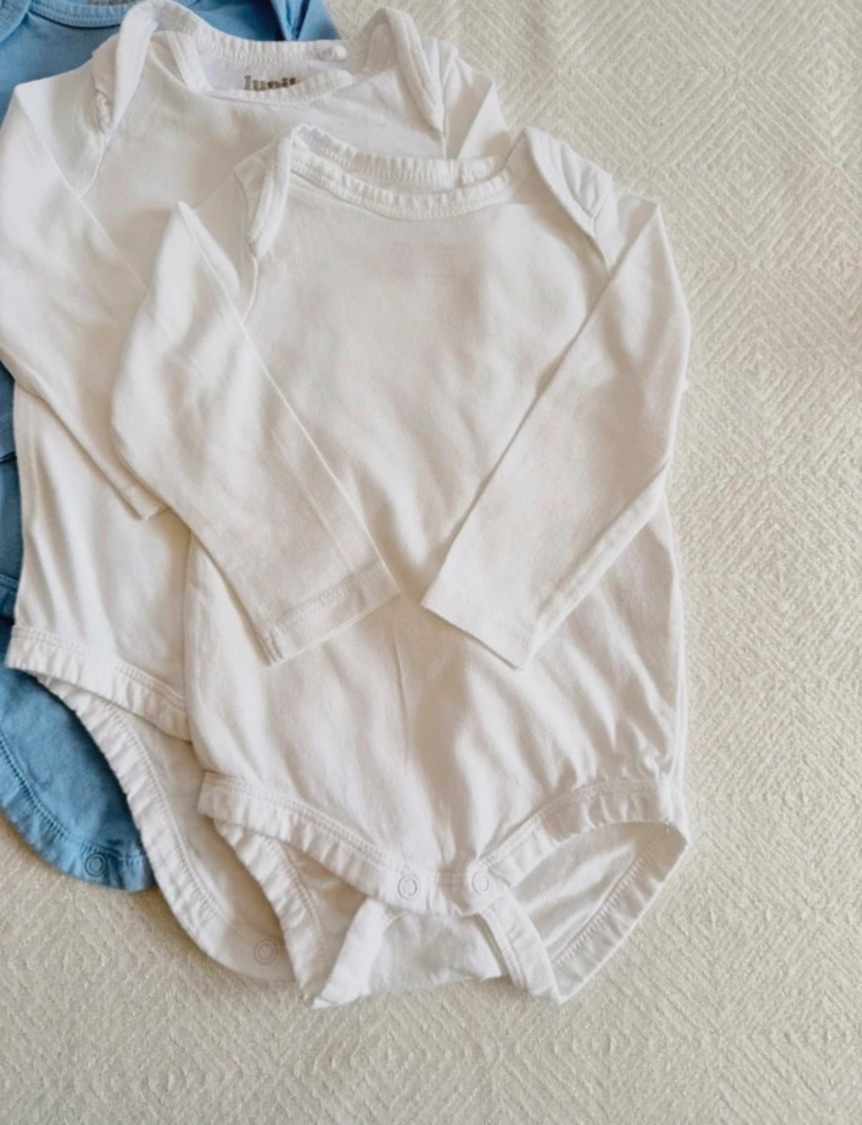Bodies manches longues blanc et bleu 62-68 cm Lupilu – Lupilu – taille 6 mois 2