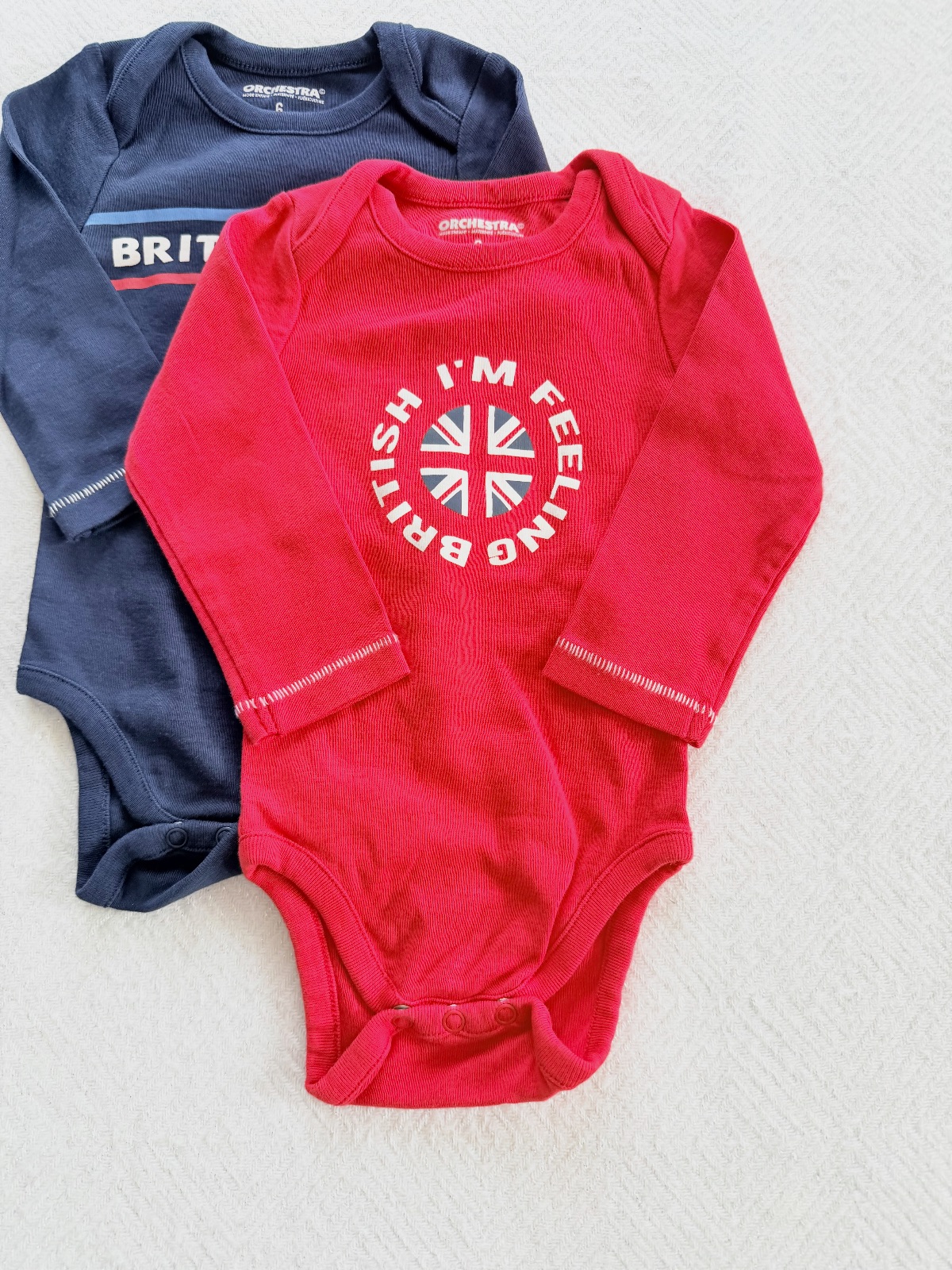 Bodies manches longues London bleu blanc rouge Orchestra 6 mois – Orchestra – taille 6 mois 4