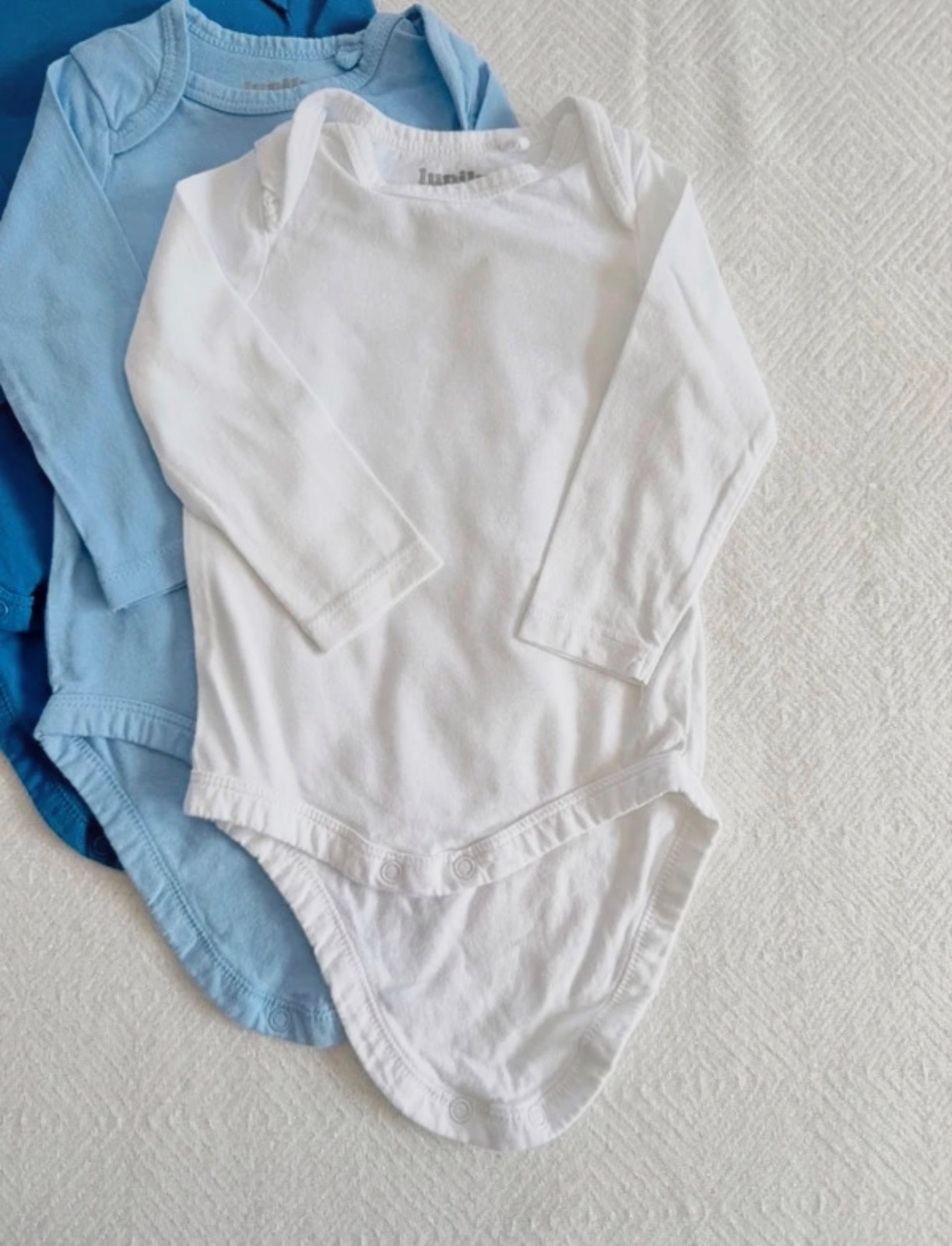 Bodies manches longues blanc et bleu 62-68 cm Lupilu – Lupilu – taille 6 mois 3