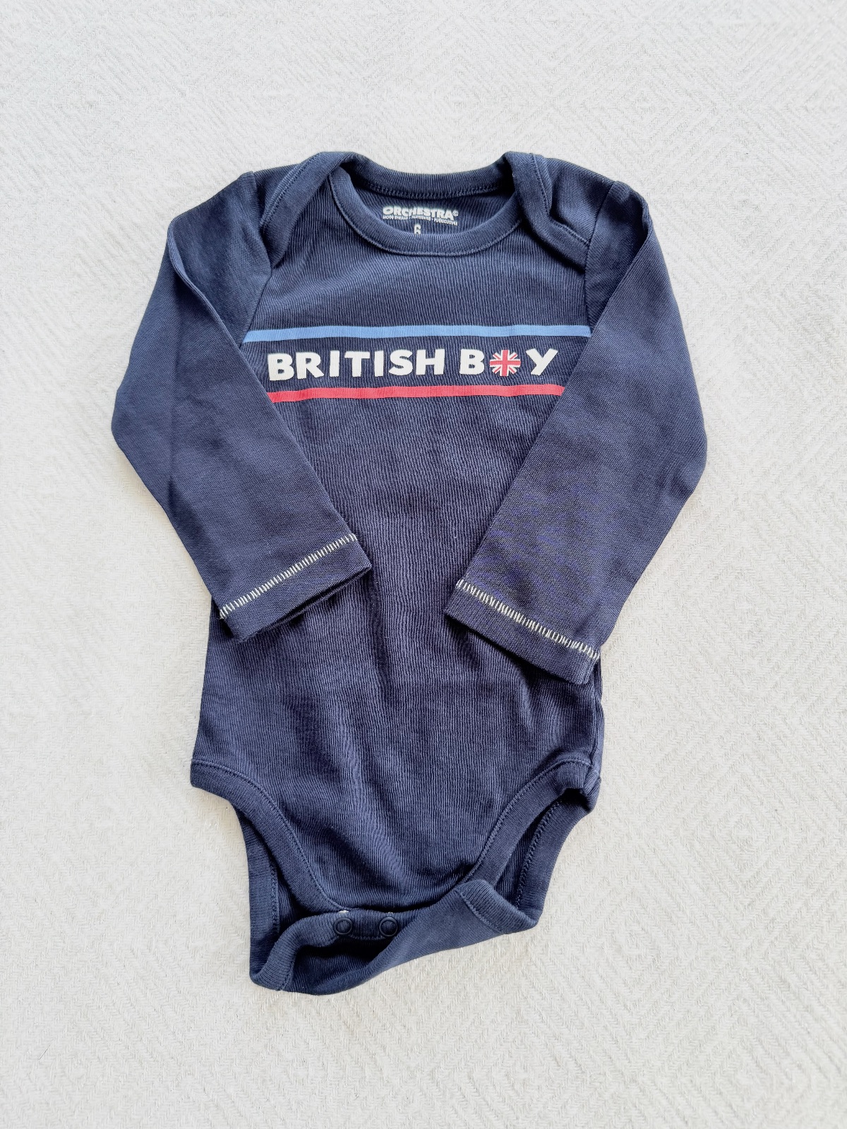 Bodies manches longues London bleu blanc rouge Orchestra 6 mois – Orchestra – taille 6 mois 5