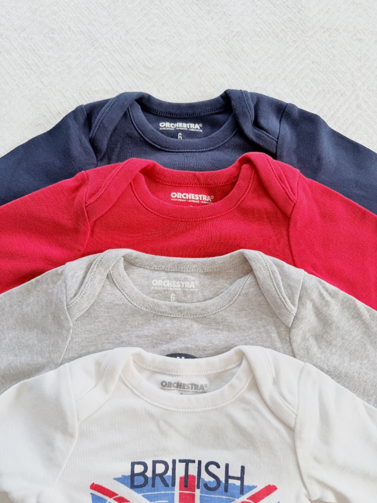 Bodies manches longues London bleu blanc rouge Orchestra 6 mois – Orchestra – taille 6 mois 6