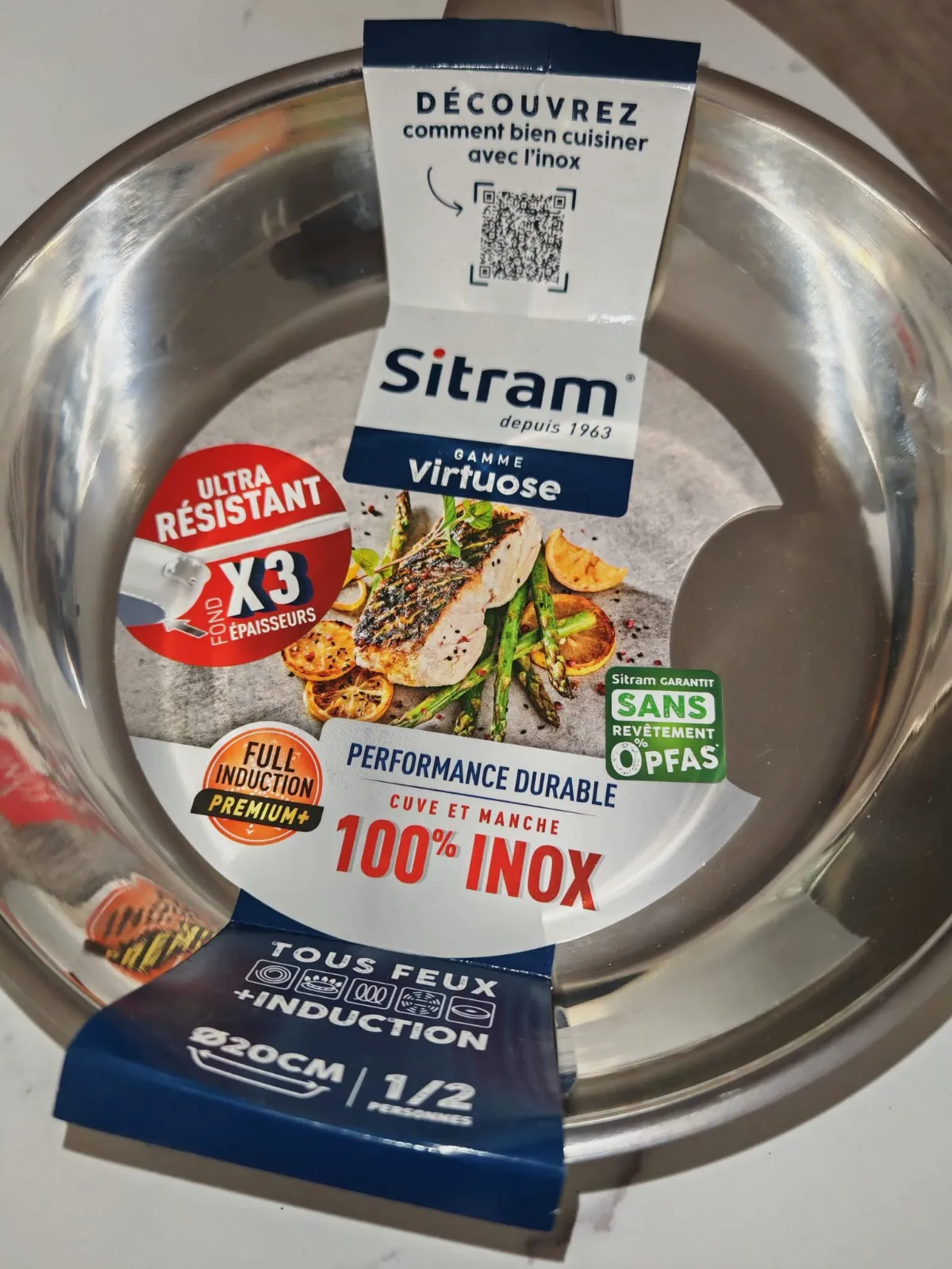 Poêle sitram inox 20 cm  – Sitram 5
