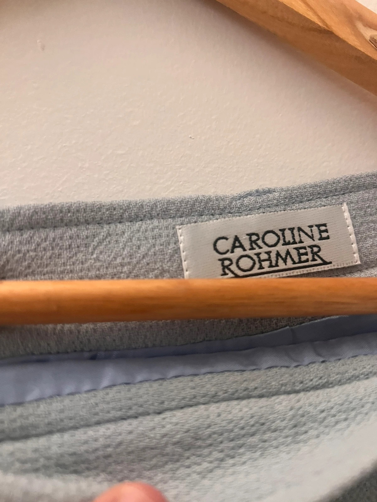 Jupe baby blue vintage Caroline ROHMER 100% laine – Caroline Rohmer – taille M / 38 / 10 2