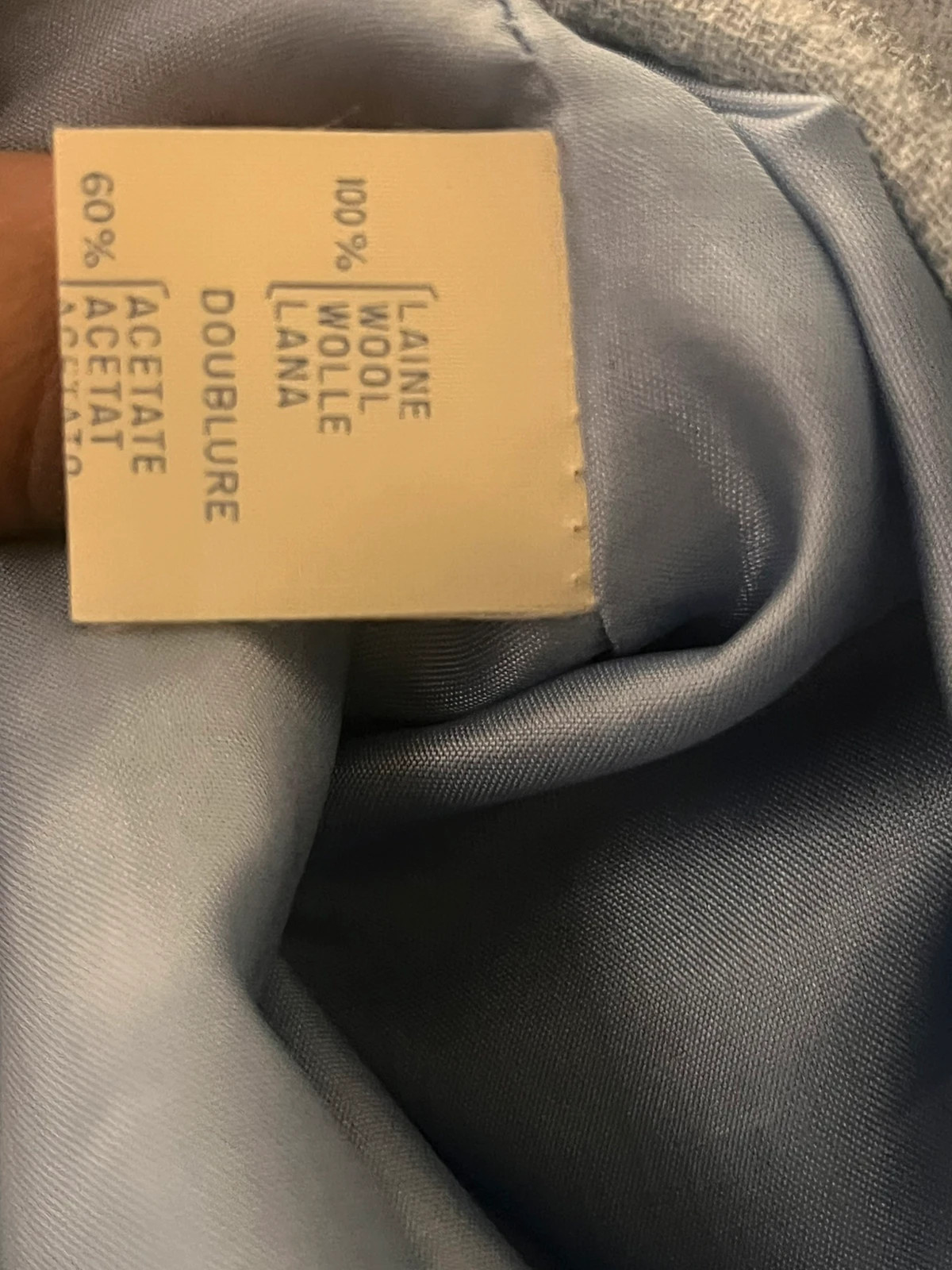 Jupe baby blue vintage Caroline ROHMER 100% laine – Caroline Rohmer – taille M / 38 / 10 4