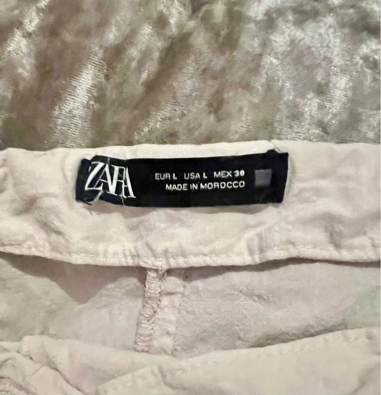 Jupe Zara effet lin fente et plissée sur le côté – Zara – taille L / 40 / 12 3