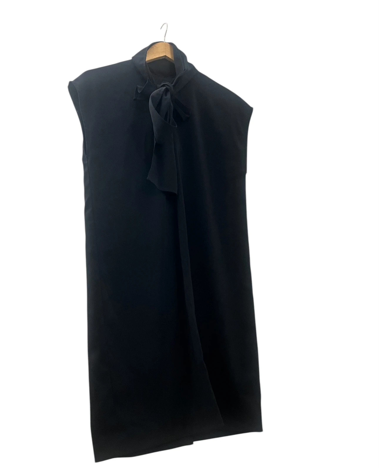 Robe mango col à noeud bleu marine