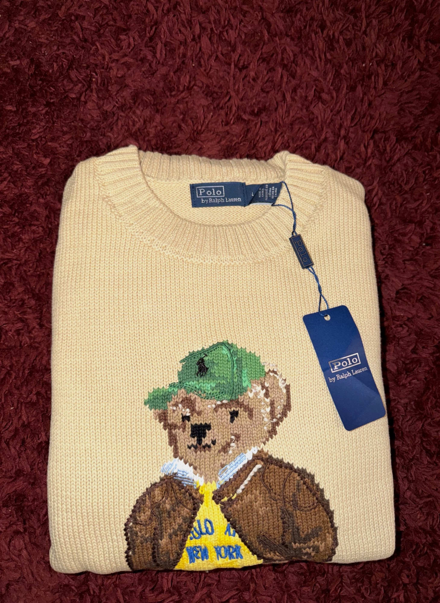 Pull polo bear camel