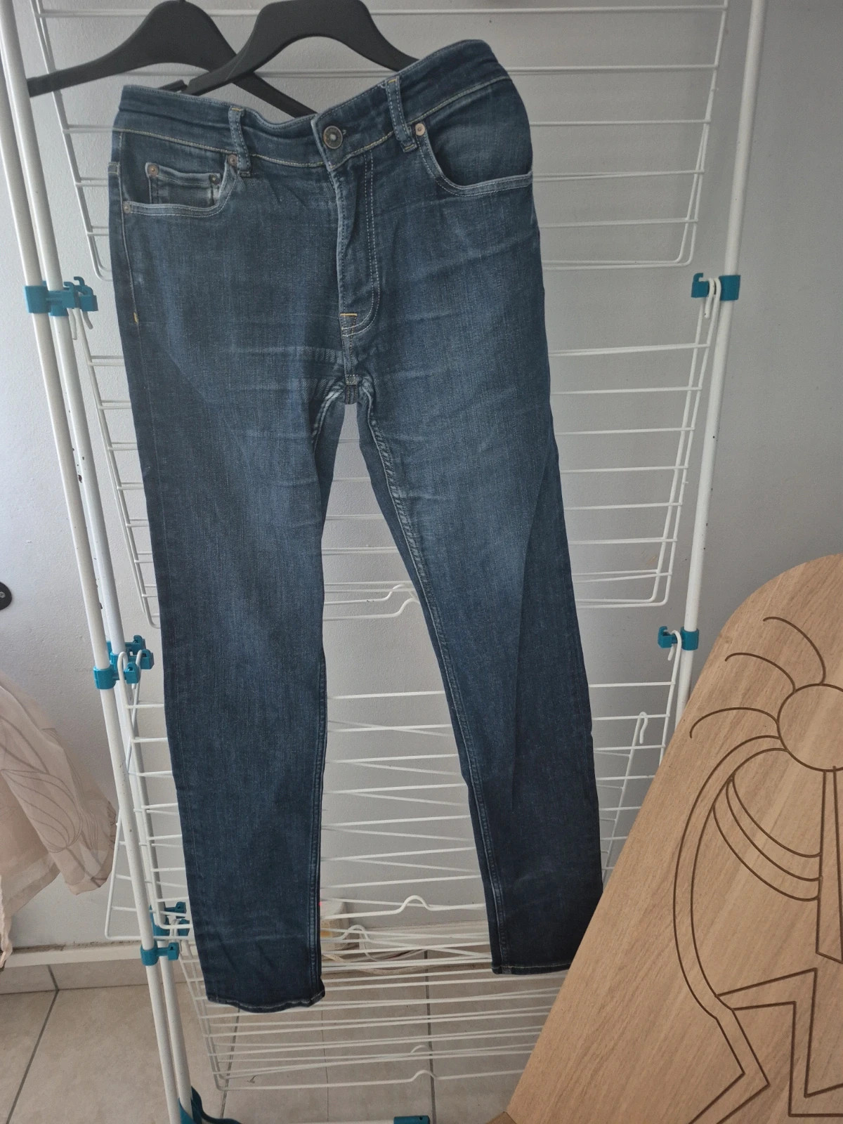 : Jean Serge Blanco taille 32 (M/L) - Bleu brut / délavé