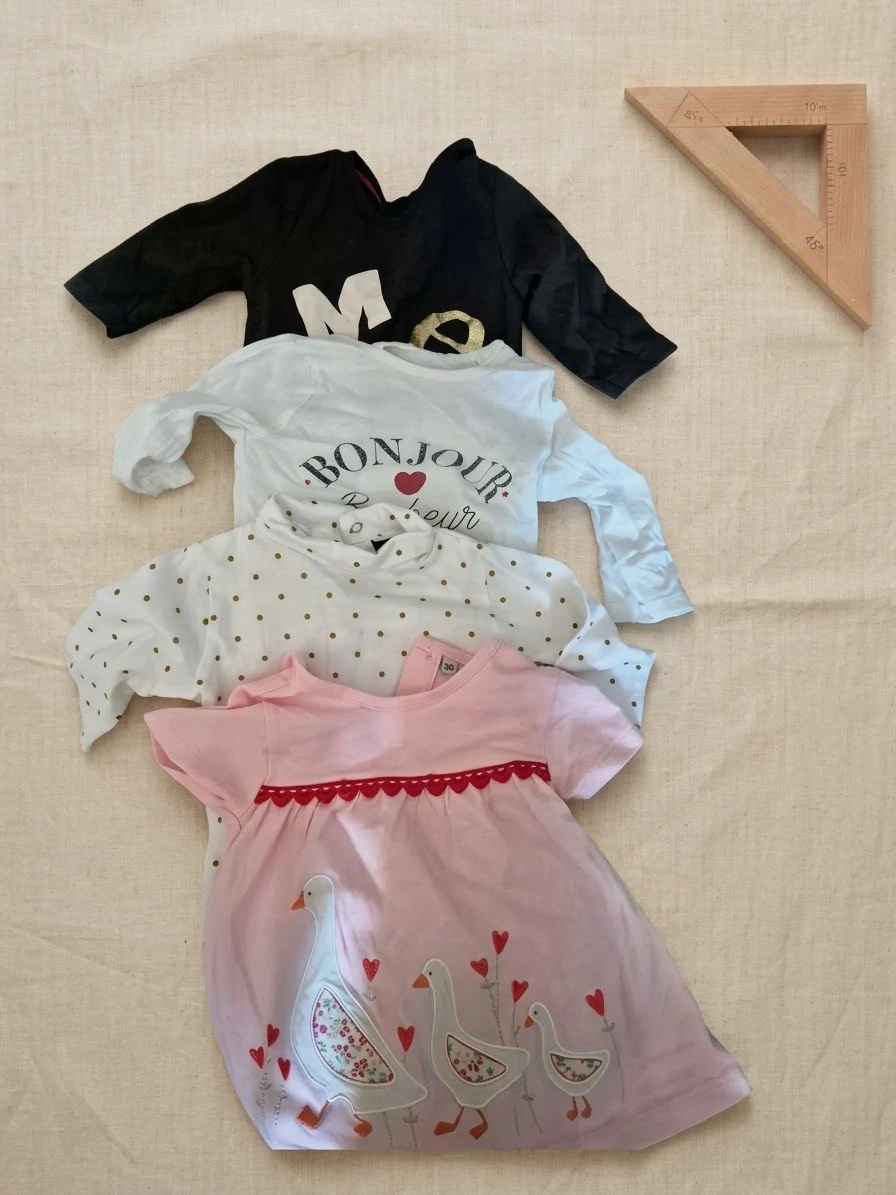 Lot de 4 t-shirts bébé filles