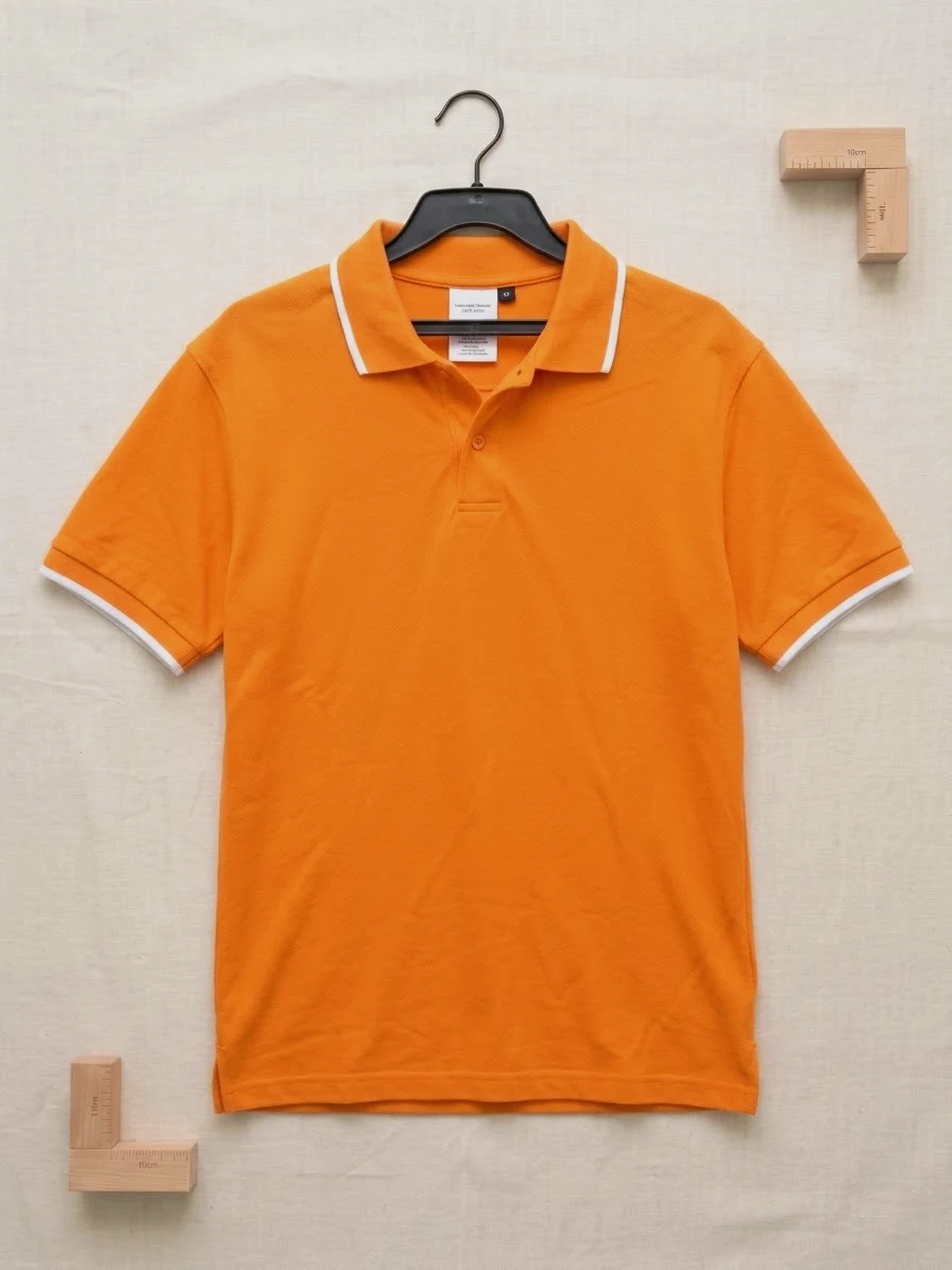 Polo orange à manches courtes James & Nicholson