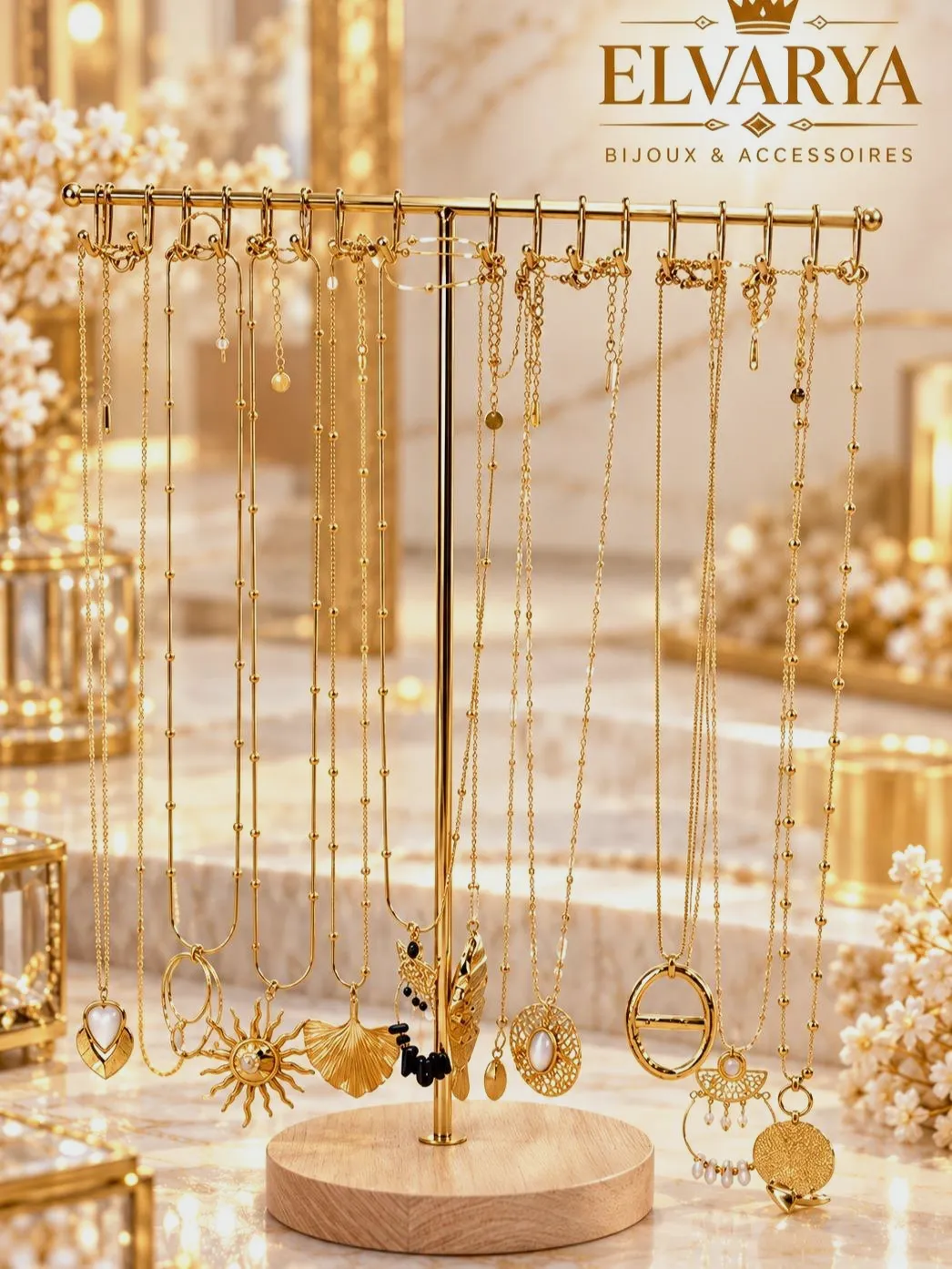 Lot de 10 Bijoux en Acier Inoxydable et Titane Finitions Dorées et Argentées  – Elvarya 3