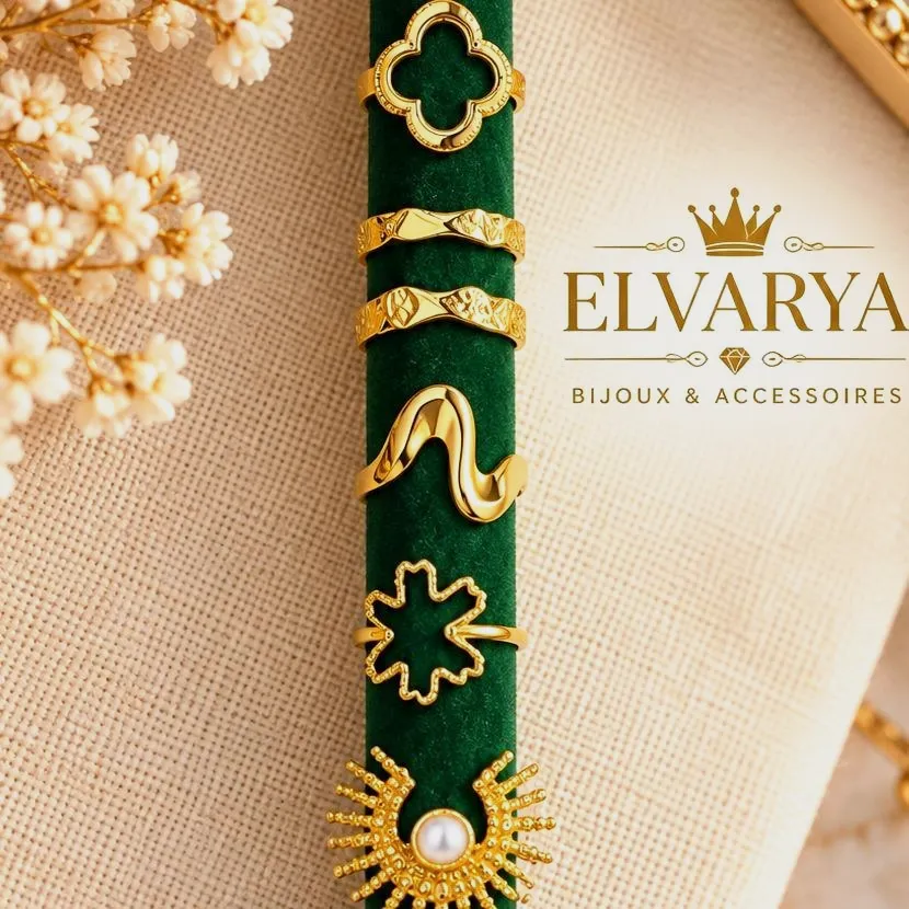 Lot de 10 Bijoux en Acier Inoxydable et Titane Finitions Dorées et Argentées  – Elvarya 2