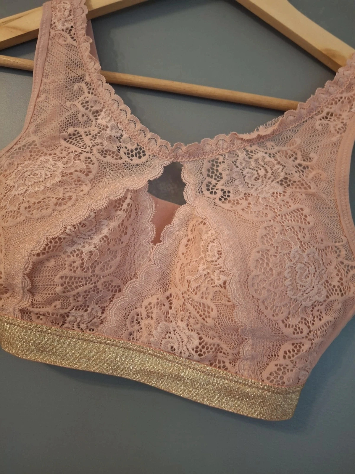 Bralette crop top en dentelle gine rosr – Ancona – taille M / 38 / 10 2
