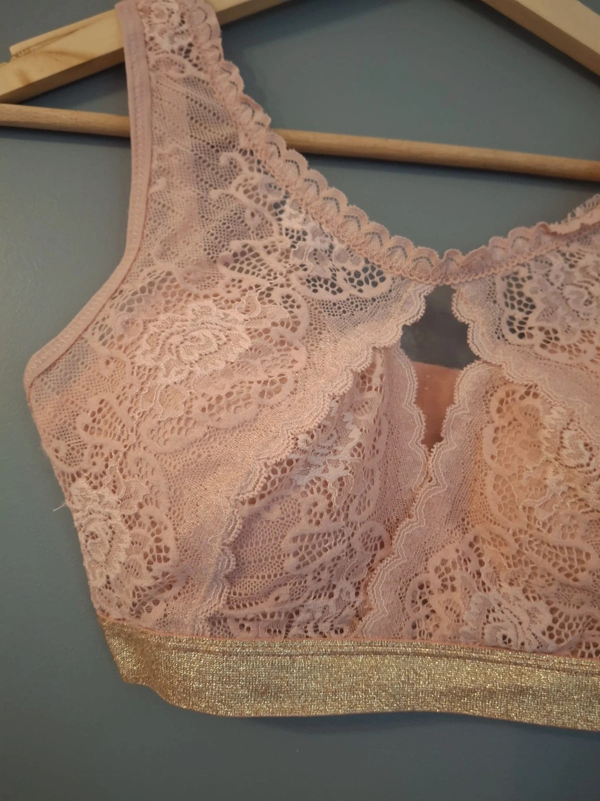 Bralette crop top en dentelle gine rosr – Ancona – taille M / 38 / 10 4