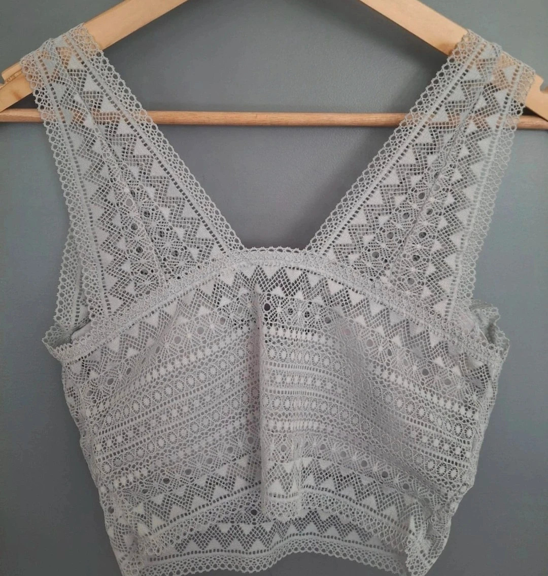 Bralette bustier dentelle fine grande taille – Aïna – taille L / 40 / 12 3