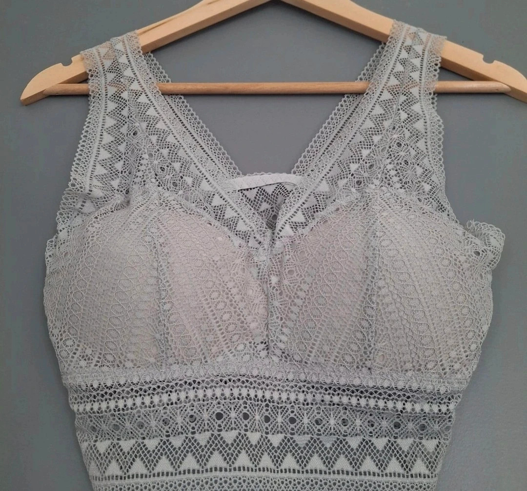 Bralette bustier dentelle fine grande taille – Aïna – taille L / 40 / 12 2