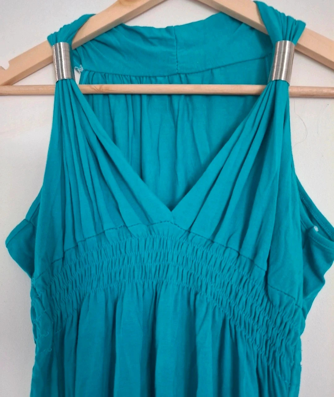 Top fluide turquoise avec jolis détails sur les bretelles – Tendance – taille M / 38 / 10 5