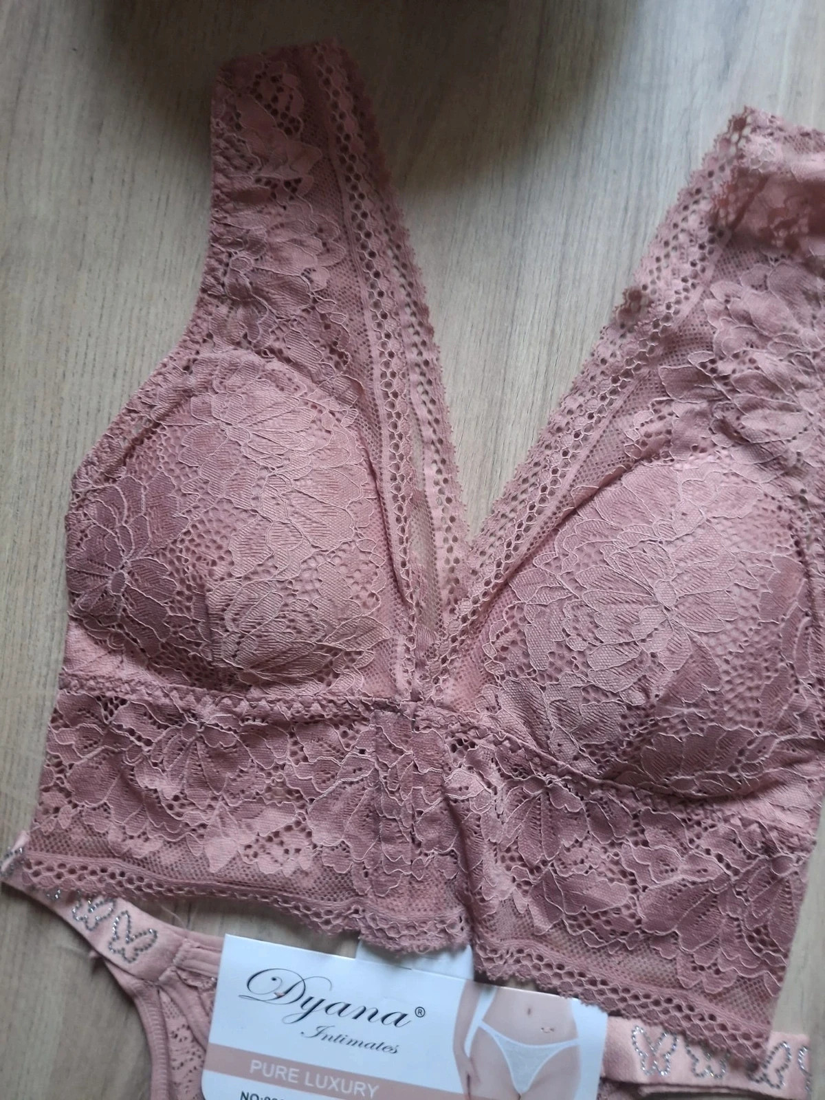 Ensemble bralette et tanga dentelle florale – yalish – taille M / 38 / 10 3