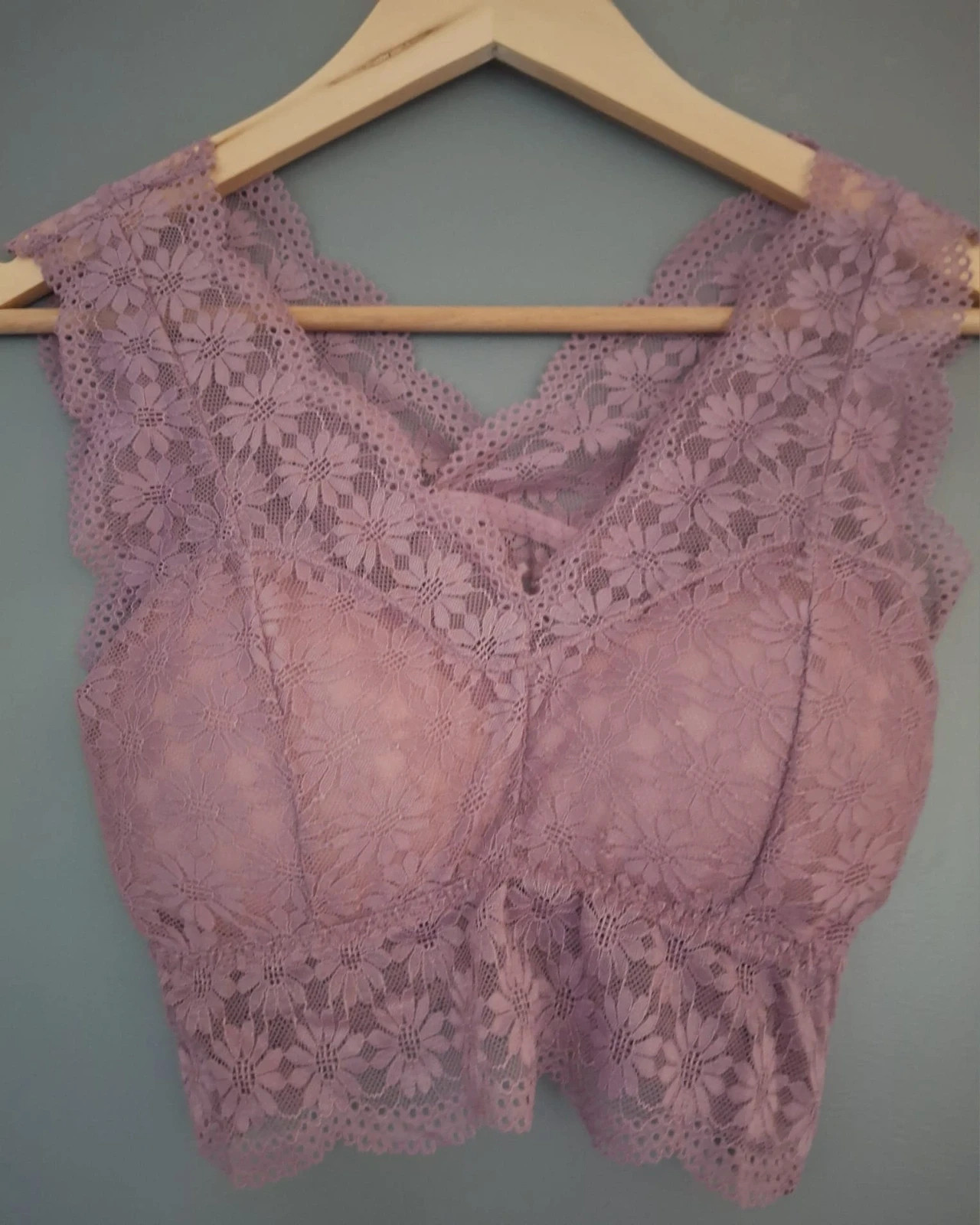 Bralette en dentelle florale bretelles larges – Hana – taille M / 38 / 10 3