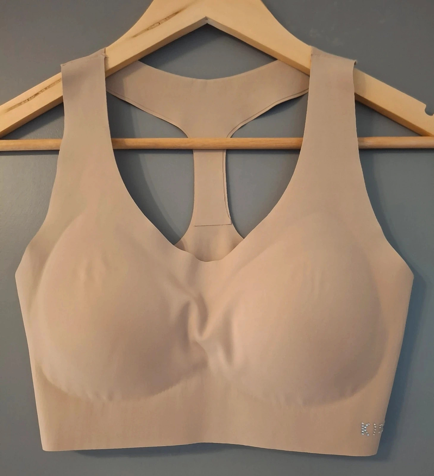 Bralette crop top Invisible nude Dos nageur strass