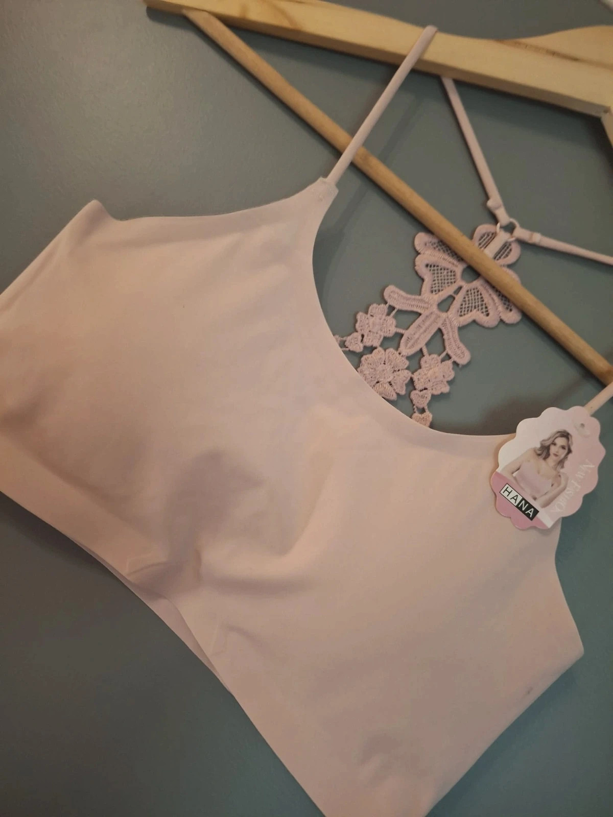 Crop top invisible Rose poudre avec broderie au dos – Ancona – taille 90B 3