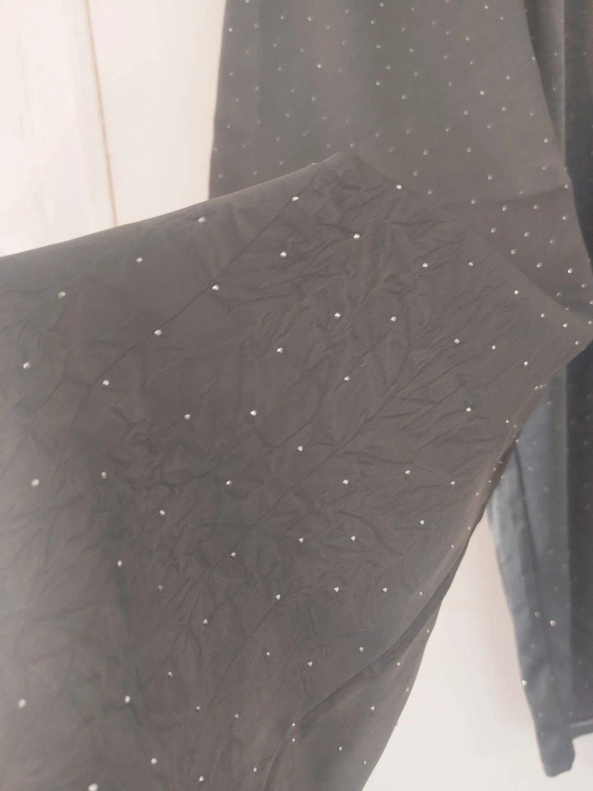 Pantalon palazzo gris avec strass – Strass – taille M / 38 / 10 2