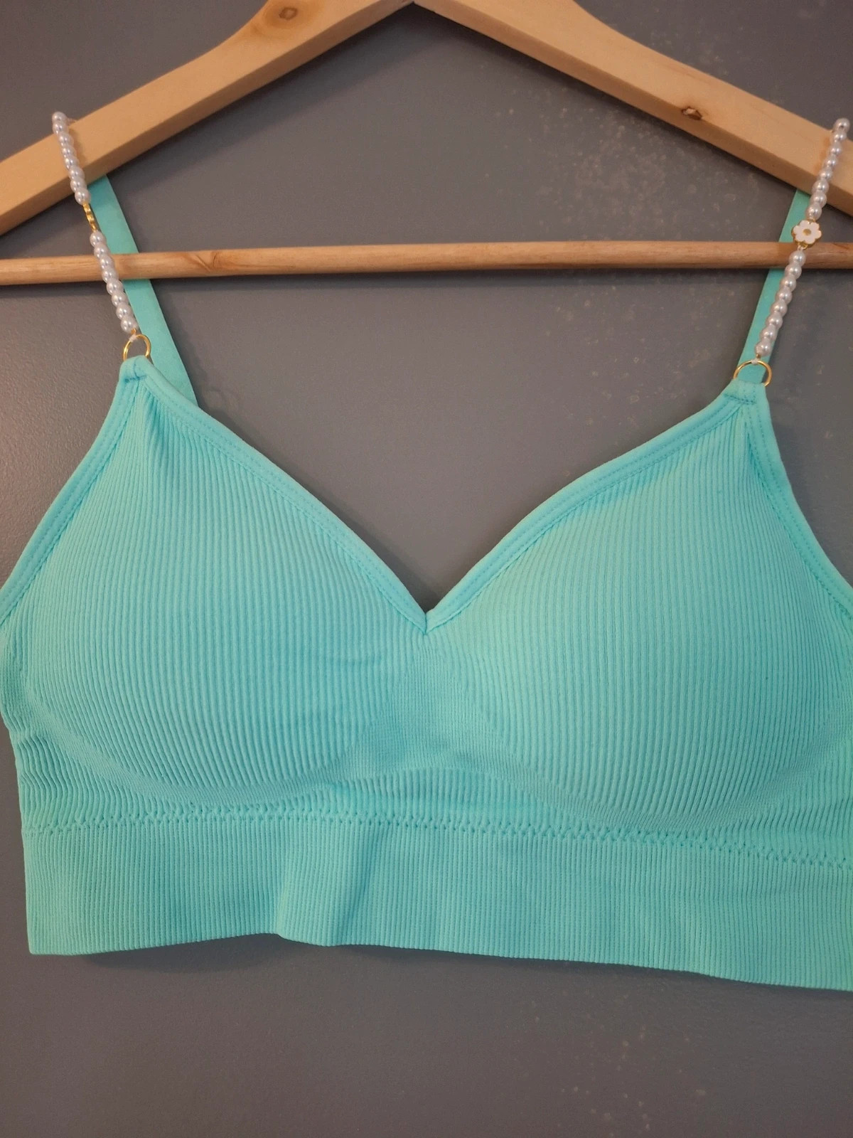 Brassière tendance micro fibres bleu turquoise – Ouno – taille 90B 2