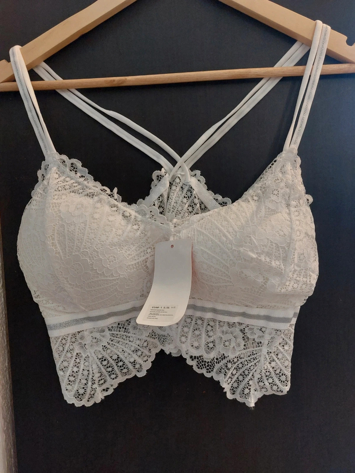 Bralette dentelle blanche grande taille – Magnifique – taille 100C
