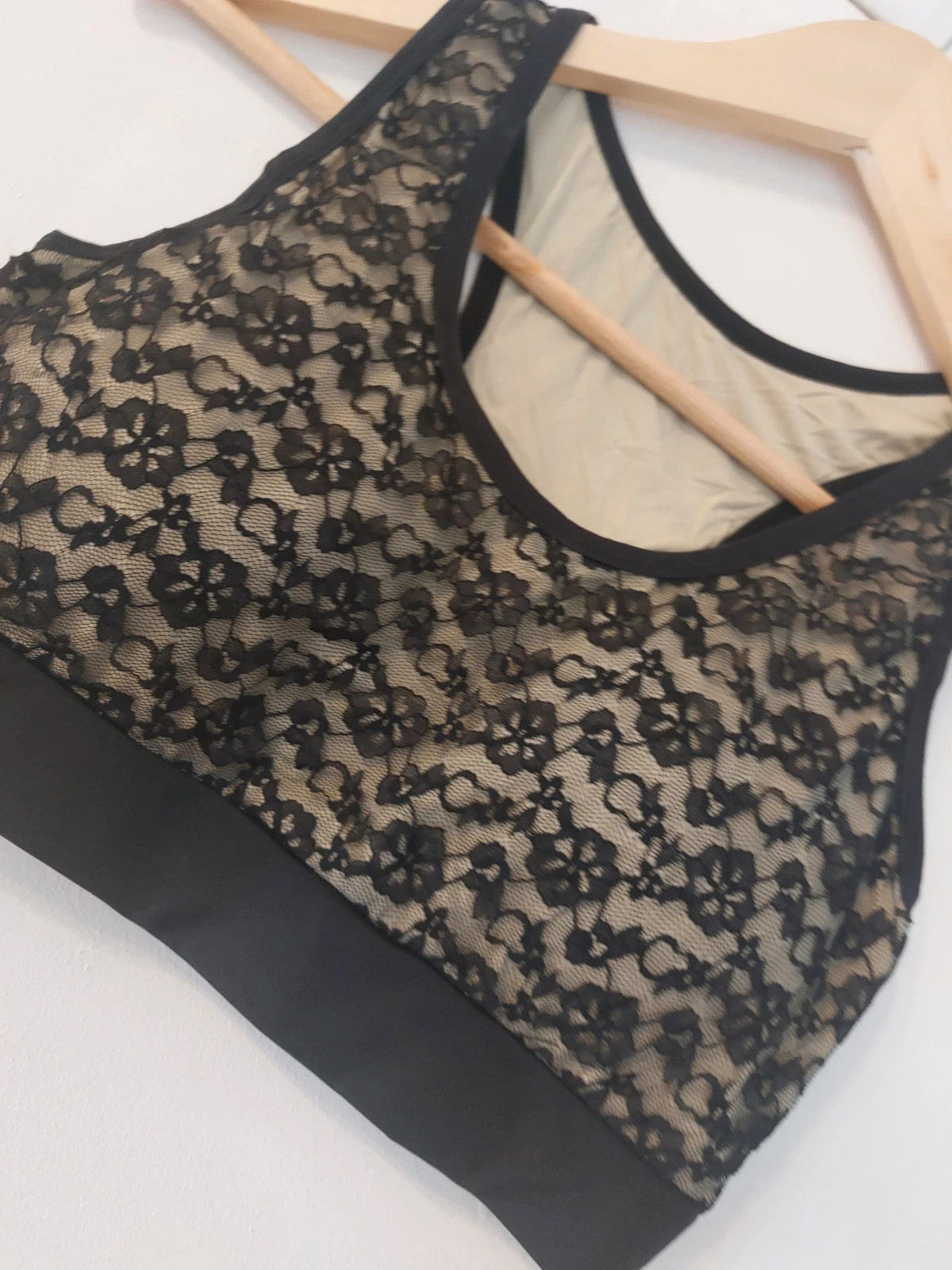 Brassière dentelle et coton dos nageur – Coton – taille 90C 2