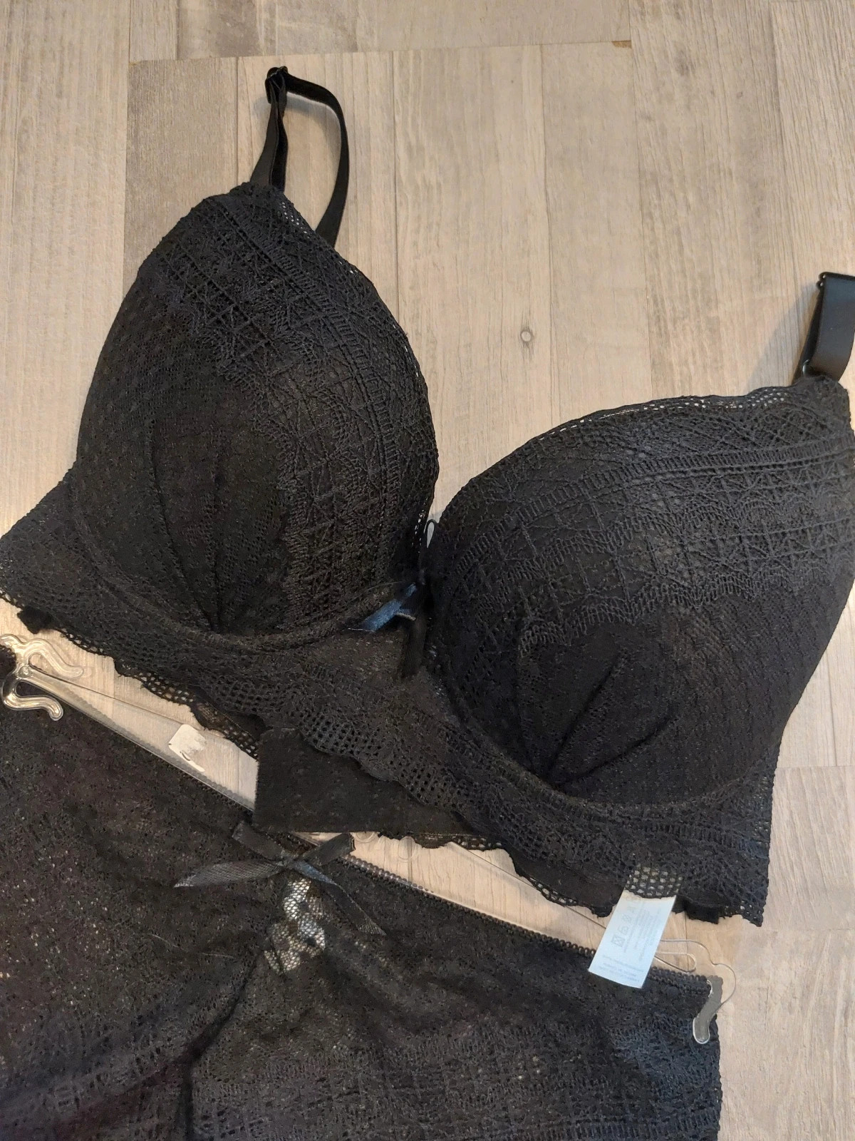Ensemble lingeries 2pces noir – Noir – taille S / 36 / 8 2
