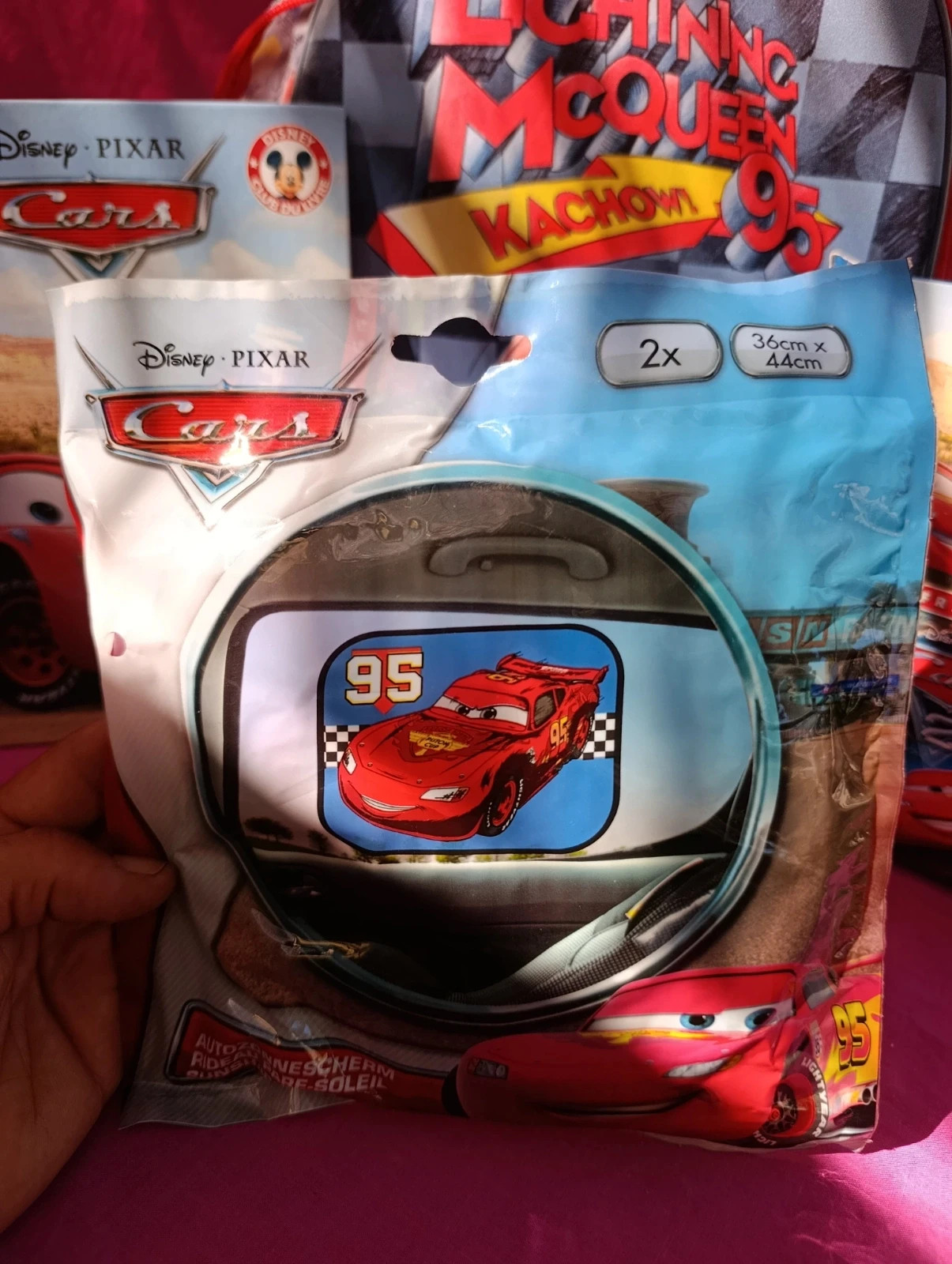 Lot Cars Disney Pixar cartable + DVD + accessoires – Cars – taille Taille unique 2