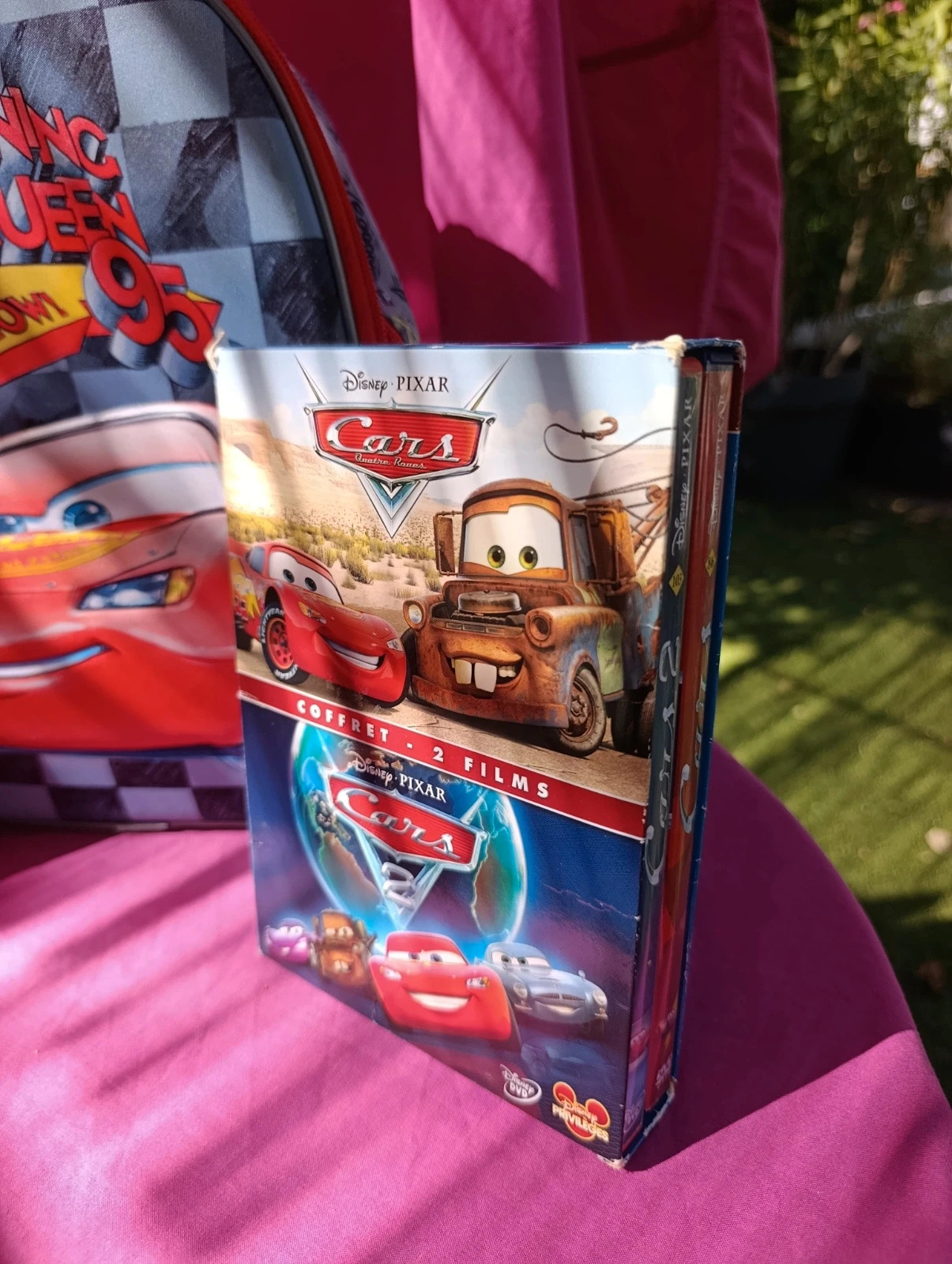 Lot Cars Disney Pixar cartable + DVD + accessoires – Cars – taille Taille unique 4