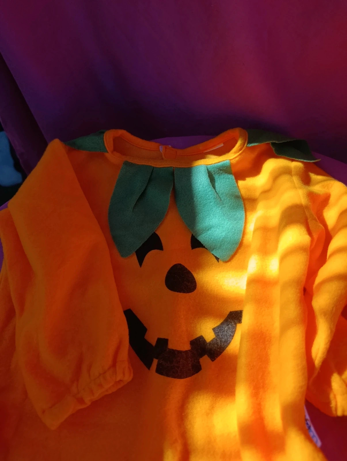 🎃 Déguisement citrouille bébé – combinaison Halloween avec feuilles vertes – taille 18-24 mois / 86 cm 4