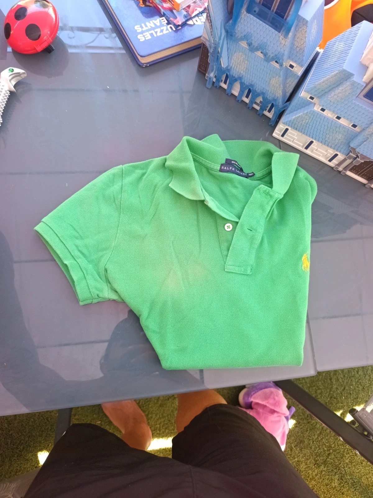 Polo Ralph Lauren vert taille M slim fit manche courte – Ralph Lauren – taille S 3