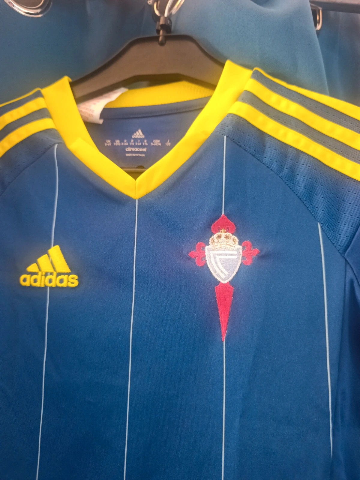 Maillot de foot celta vigo 2016 2017 espagne – adidas – taille 6 ans / 116 cm 2