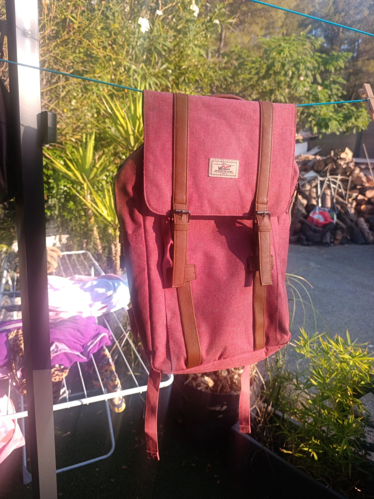 Sac a dos cartable rouge rose