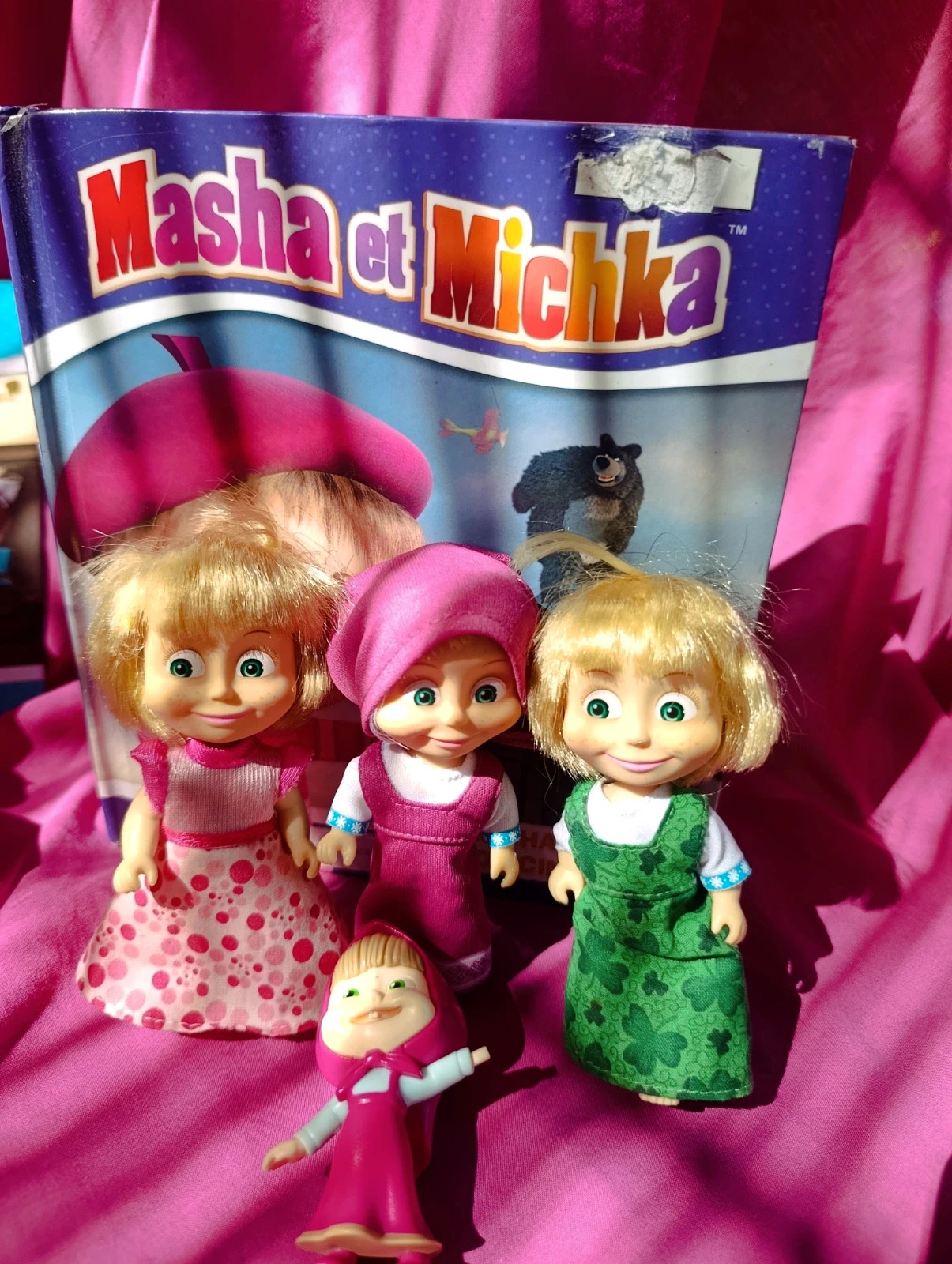 🧸 lot Masha et Michka grande poupée + figurines + 2 livres + peluche – MASHA AND THE BEAR – taille Taille unique 2