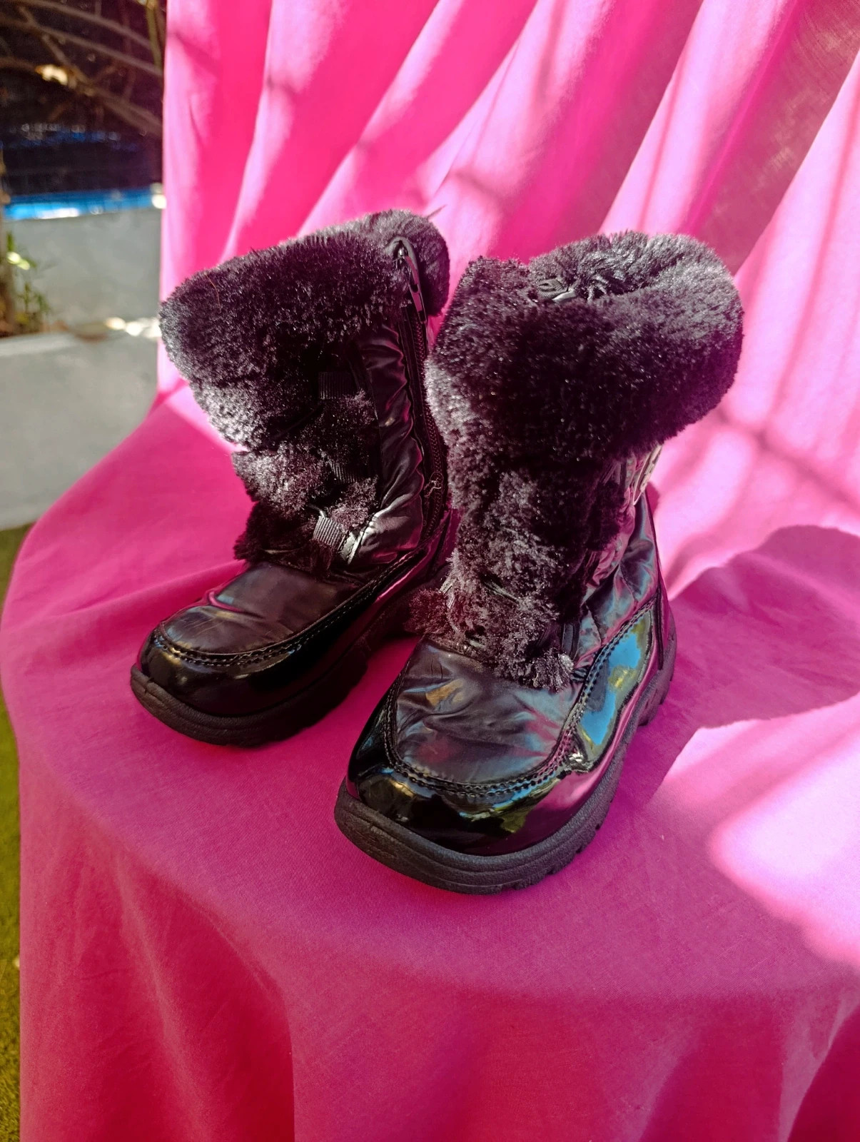 🐼 Bottes de neige noires fourrées panda – pointure 27, fermeture zip – taille 27 3