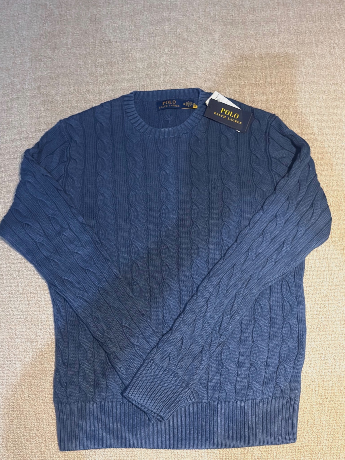 Pull torsadé Ralph Lauren bleu  – Ralph Lauren – taille M 5