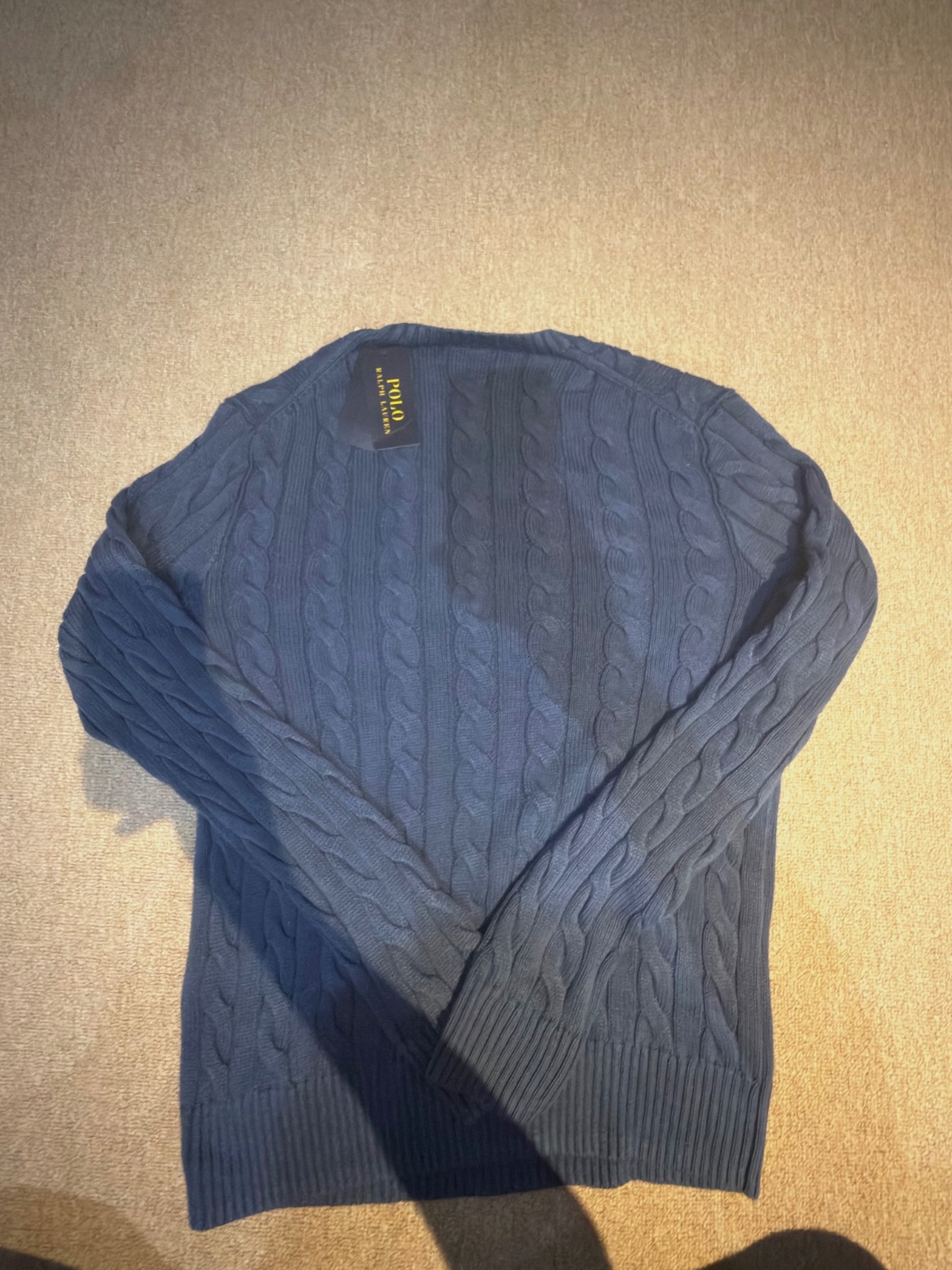 Pull torsadé Ralph Lauren bleu  – Ralph Lauren – taille M 4