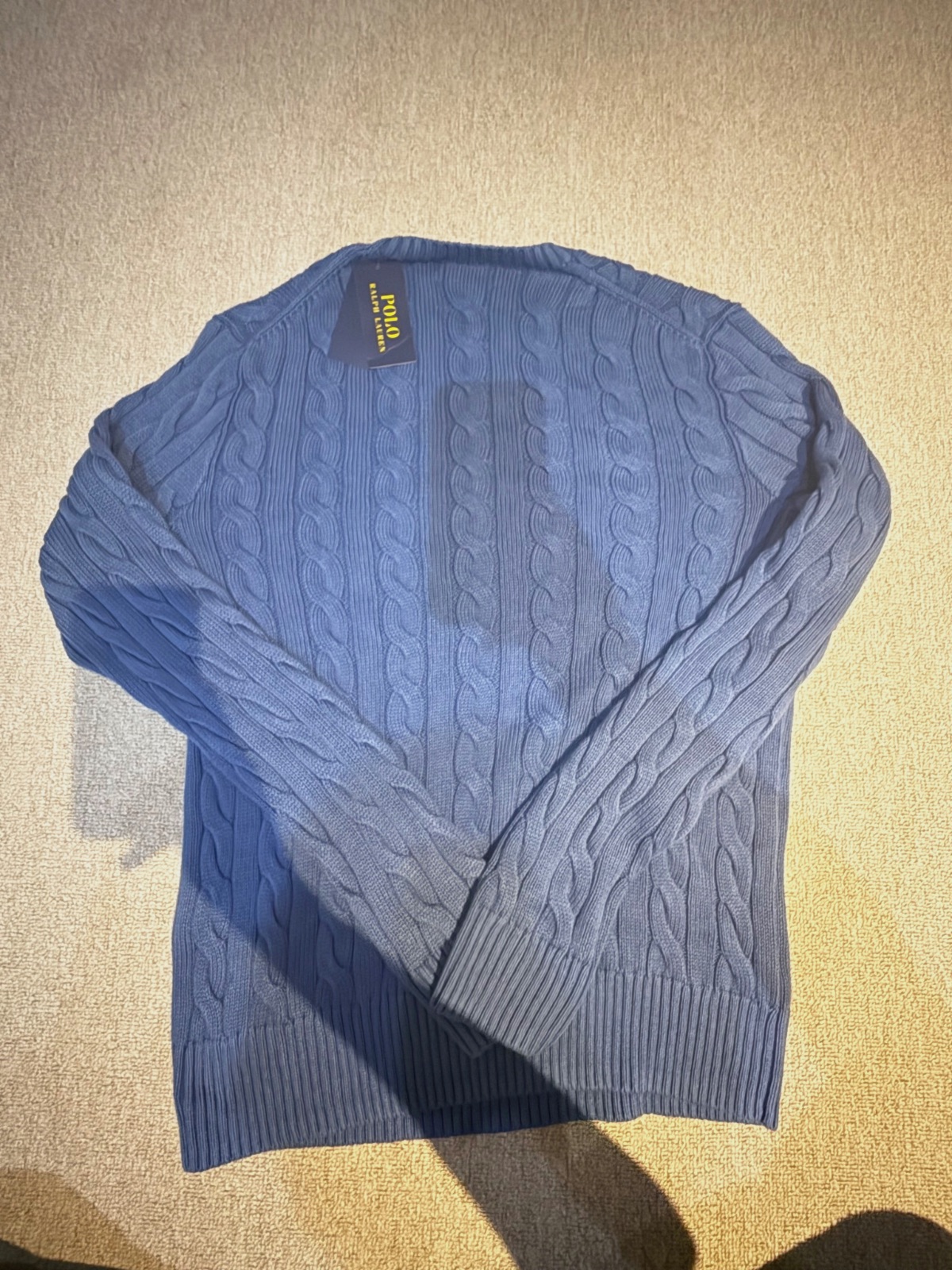 Pull torsadé Ralph Lauren bleu  – Ralph Lauren – taille M 6