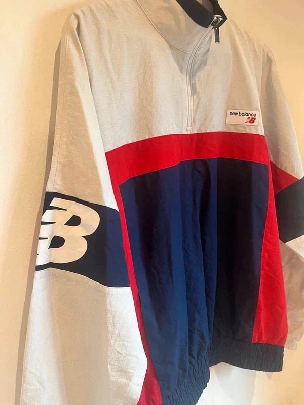 Cortavientos New Balance retro 90s big logo color block XL – New Balance – taille XL 3