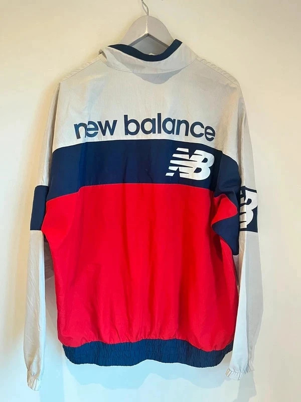 Cortavientos New Balance retro 90s big logo color block XL